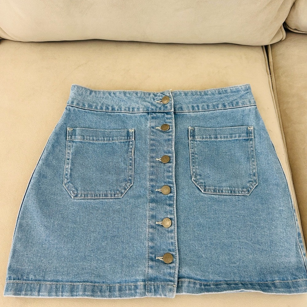 Classic Blue Denim Mini Skirt